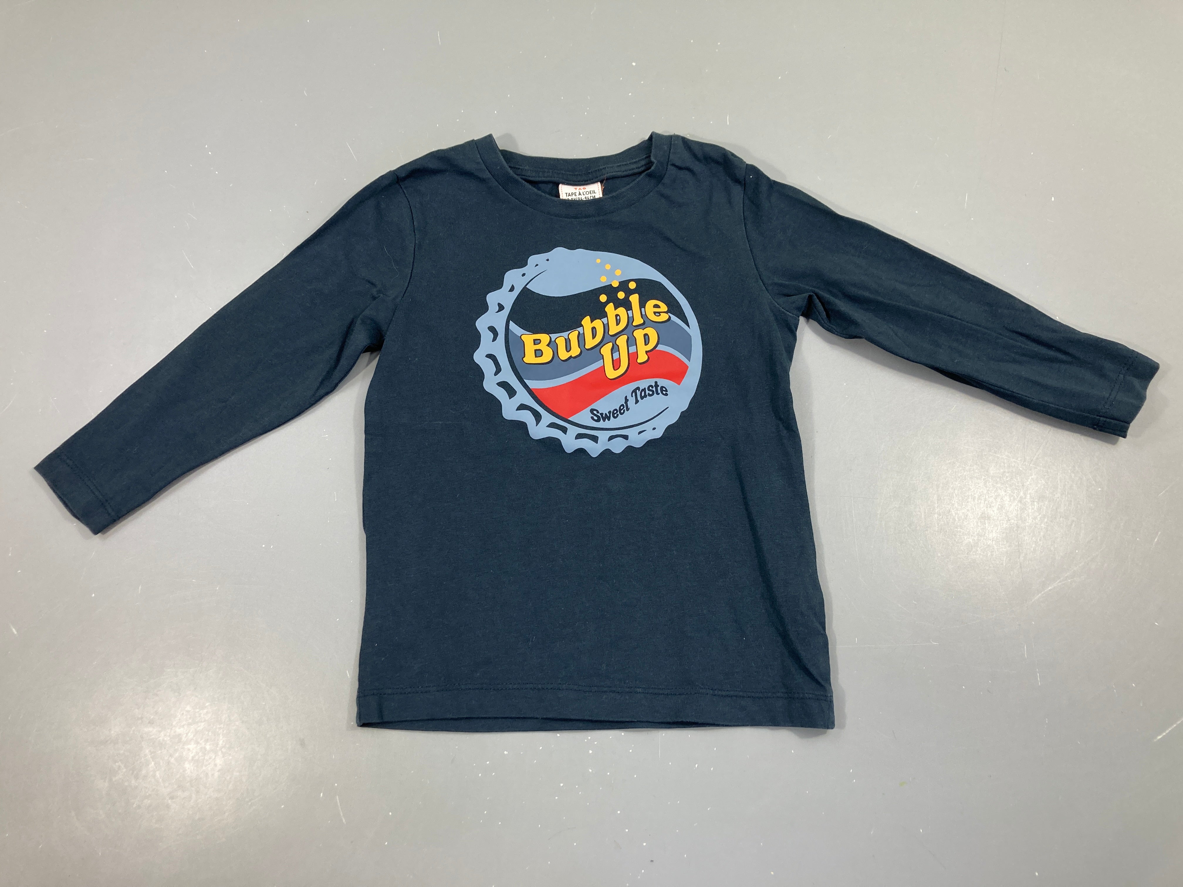 T-shirt m.l bleu foncé Bubble