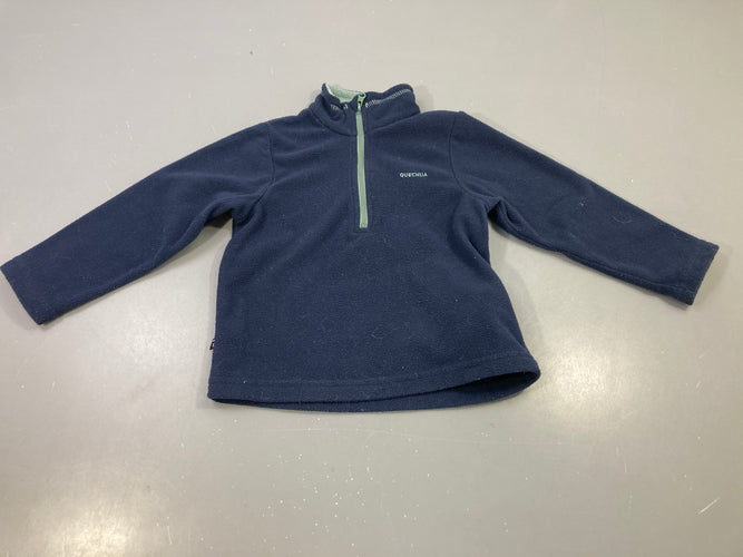 Polar zippé bleu marine, moins cher chez Petit Kiwi