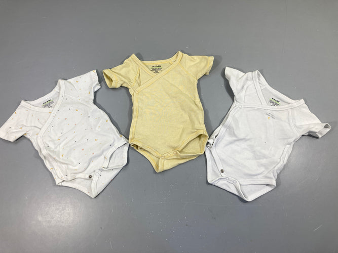 3 Bodies m.c blanc étoiles-jaune rayé blanc/blanc lune, moins cher chez Petit Kiwi