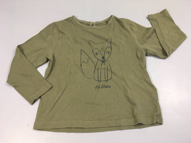 T-shirt m.l kaki renard, moins cher chez Petit Kiwi