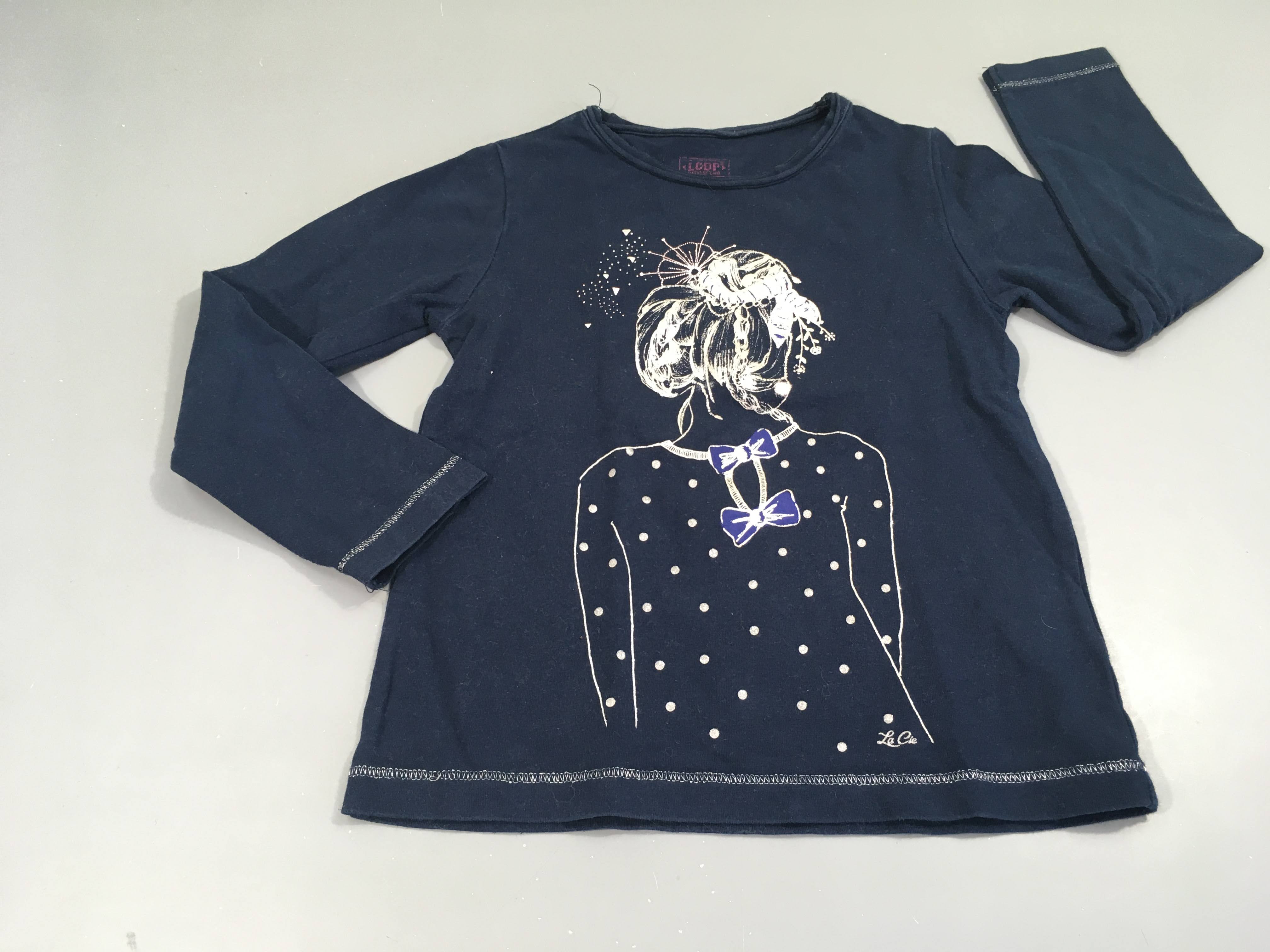 T-shirt m.l bleu foncé fille