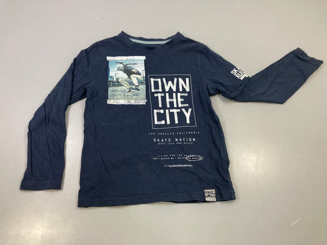 T-shirt m.l marine, imprimé skateur 'Own the City', moins cher chez Petit Kiwi