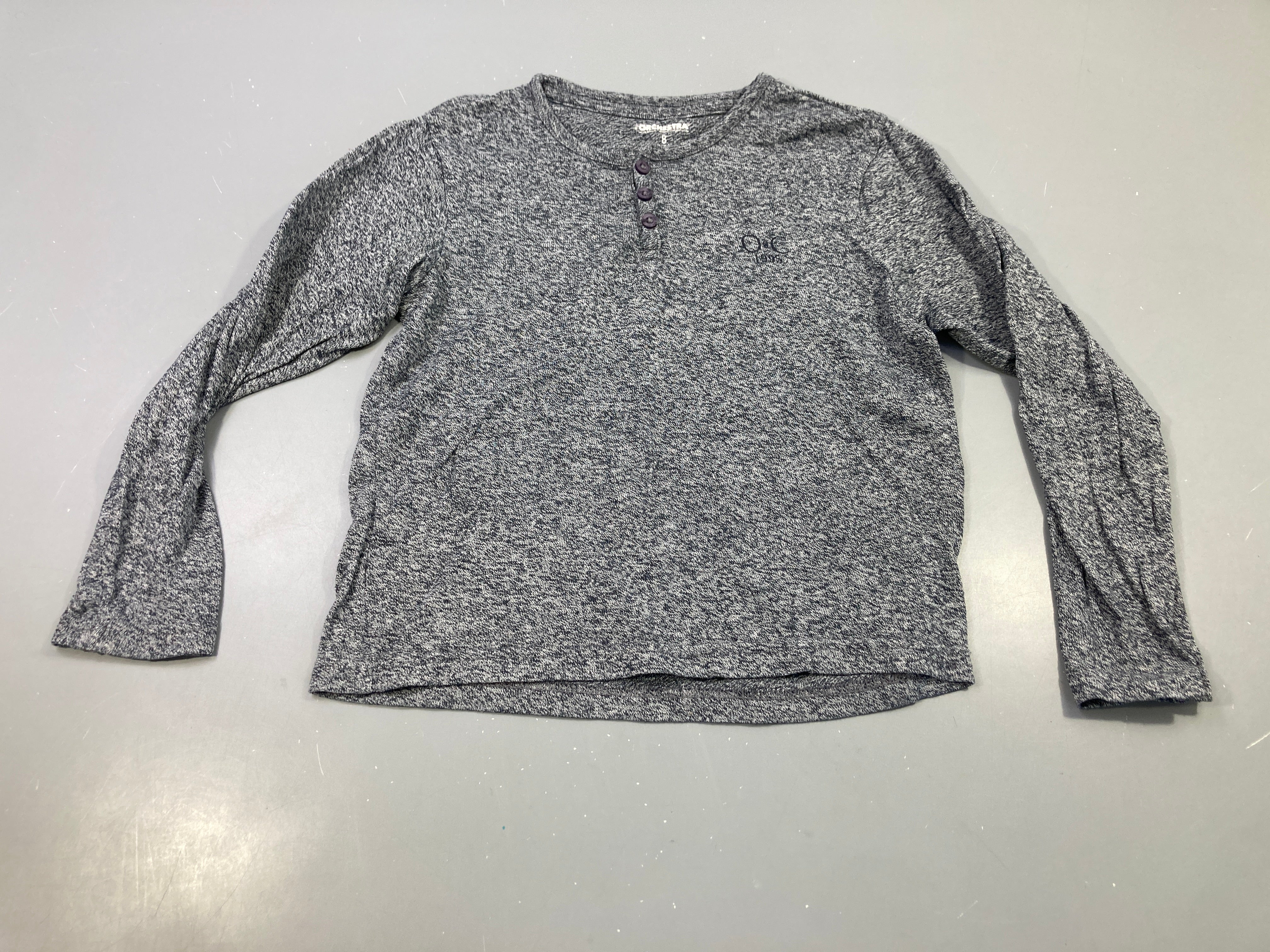 T-shirt m.l gris chiné boutonné, Orchestra