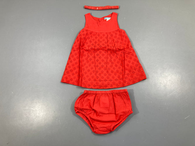 Robe s.m + culotte et bandeau corail, moins cher chez Petit Kiwi