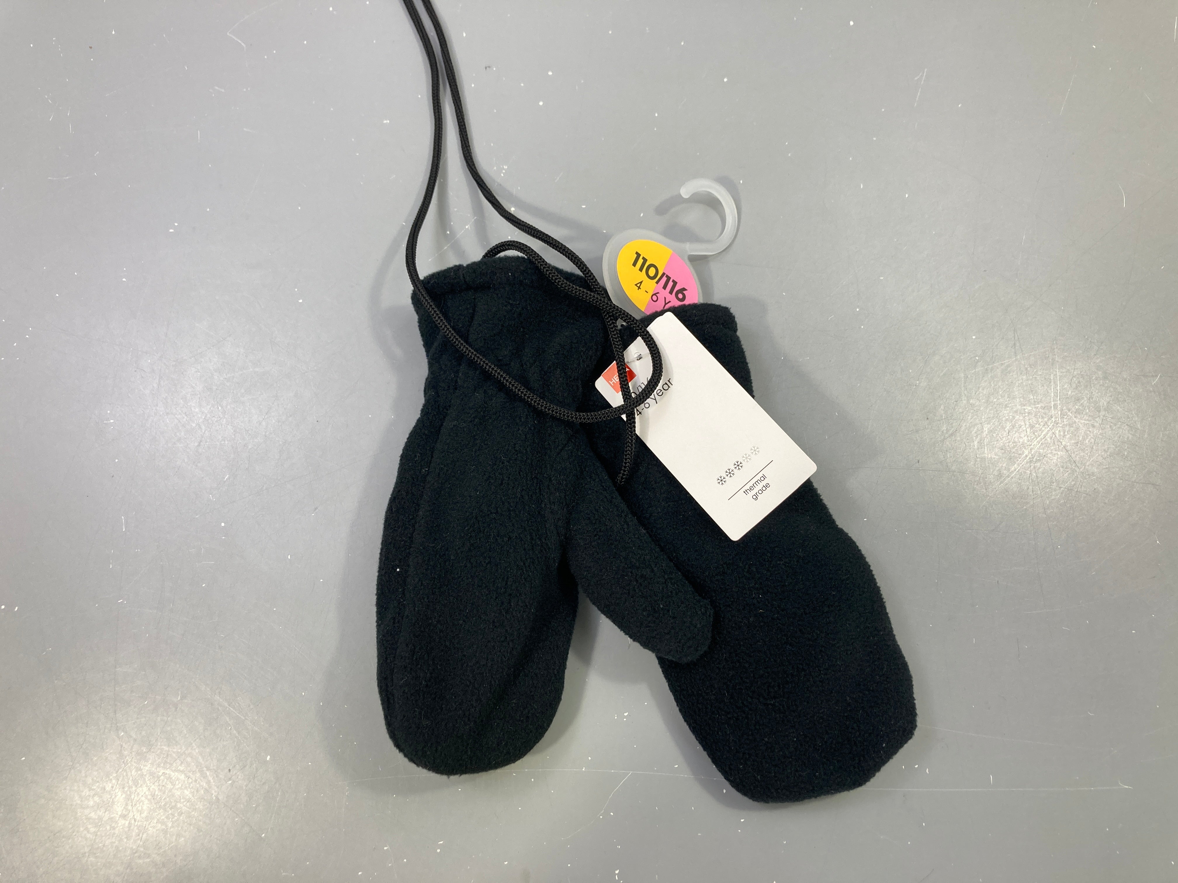 Neuf-Moufles polaire noires, thermal grade