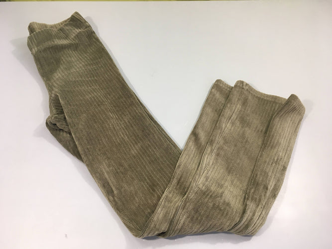 Pantalon souple velours côtelé kaki, moins cher chez Petit Kiwi