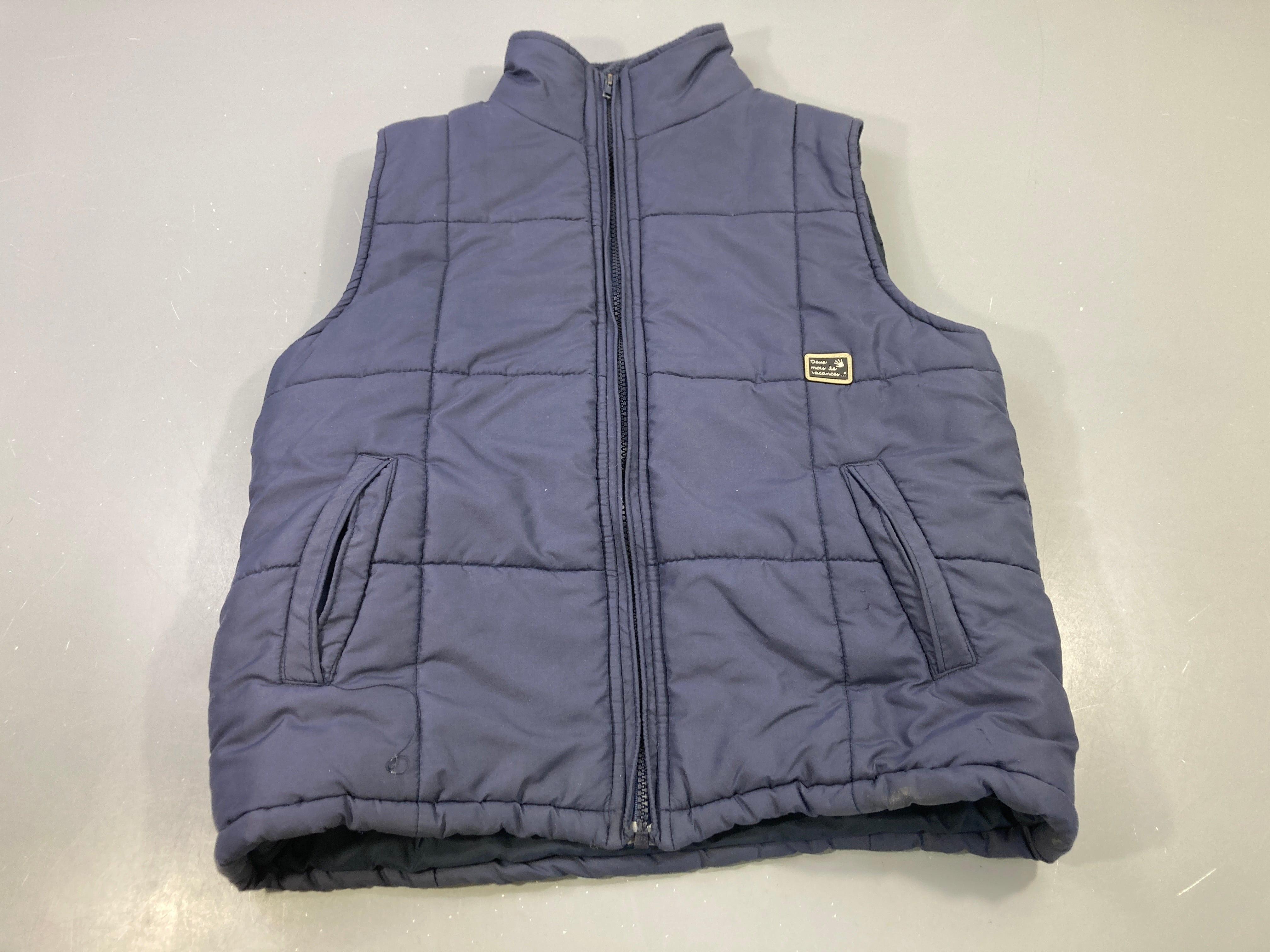 Gilet s.m bleu marine matelassé zippé