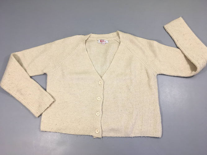 Gilet beige côtelé, moins cher chez Petit Kiwi