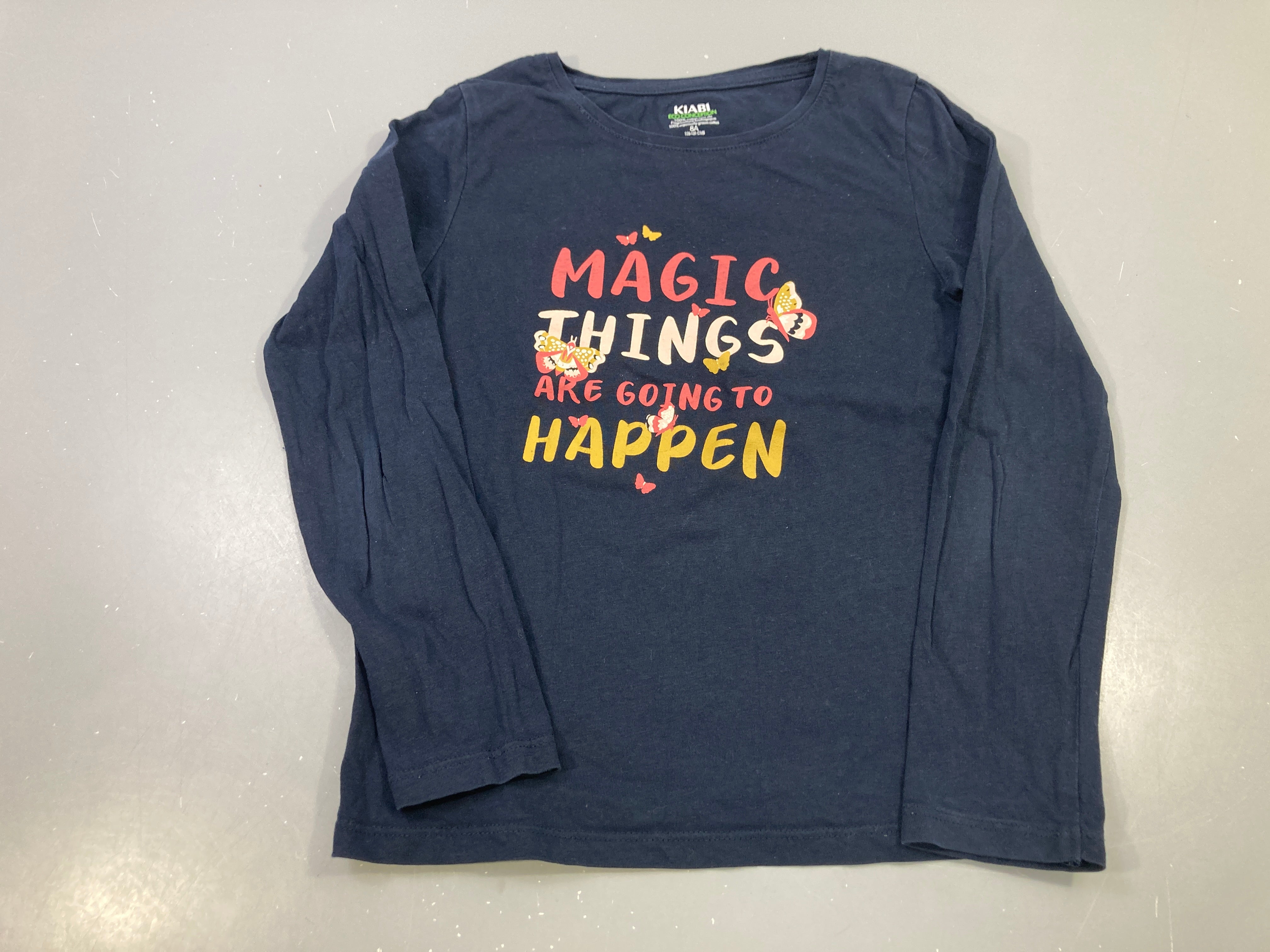 T-shirt m.l bleu marine papillons, magic things