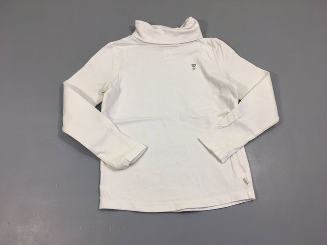 T-shirt col roulé blanc, moins cher chez Petit Kiwi