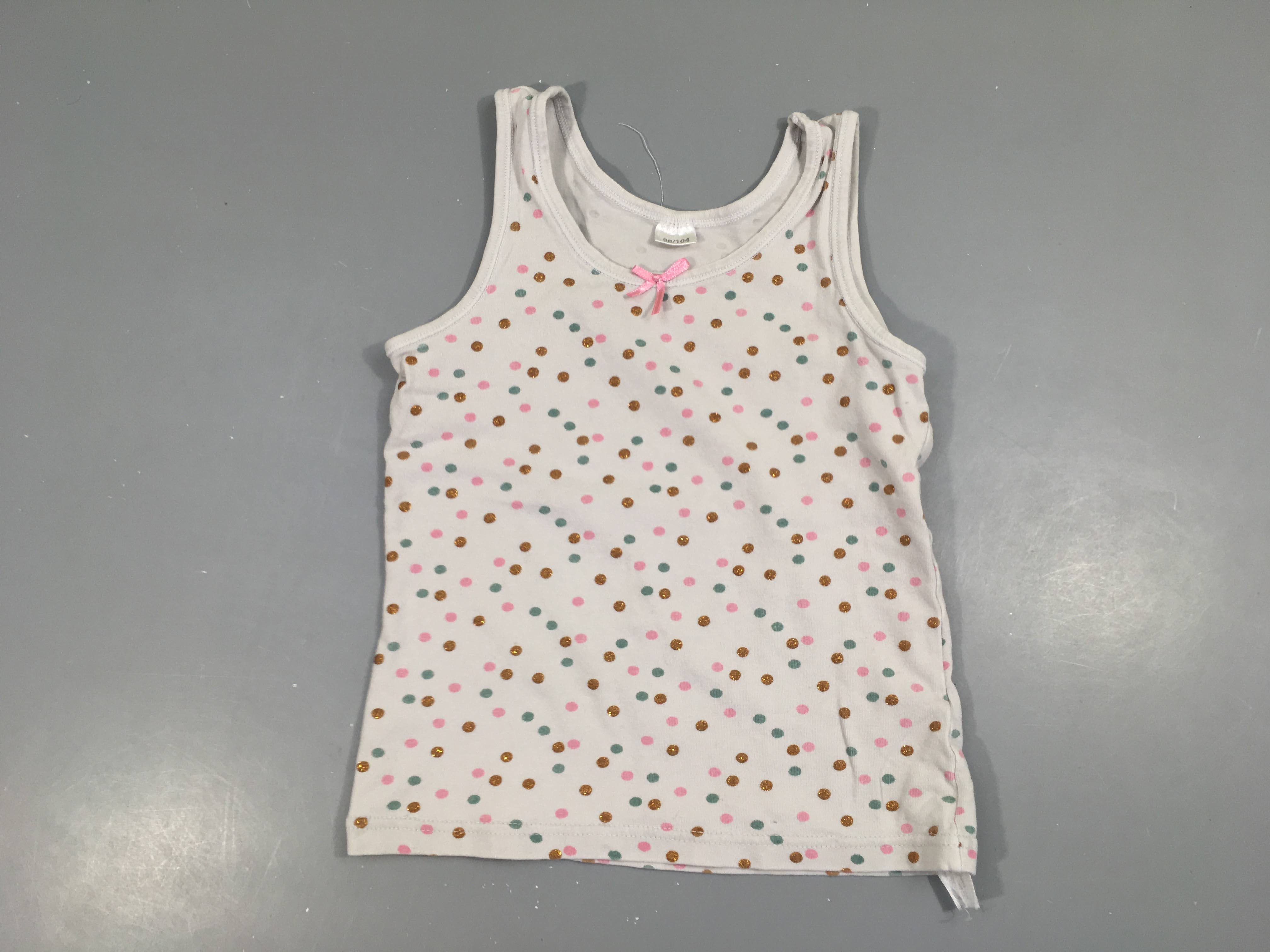 Chemisette s.m blanche pois boulochée