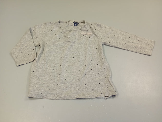 T-shirt m.l gris flammé , étoiles bleu marine, moins cher chez Petit Kiwi