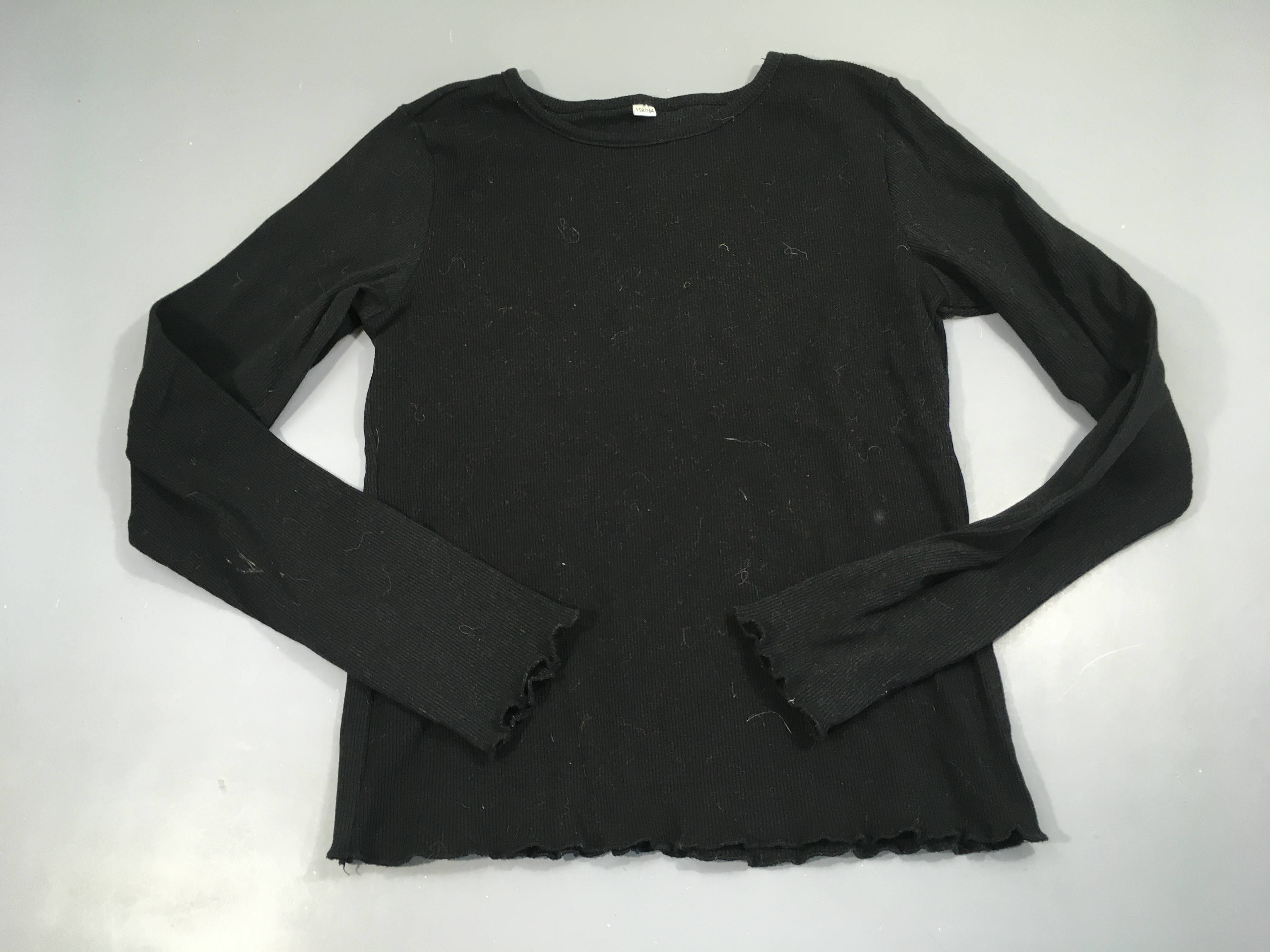 T-shirt m.l côtelé noir