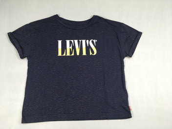 T-shirt m.c à revers bleu foncé fil métalque doré Levi's