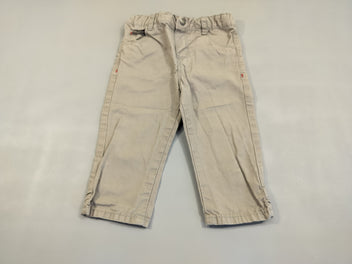 Pantalon beige ligné