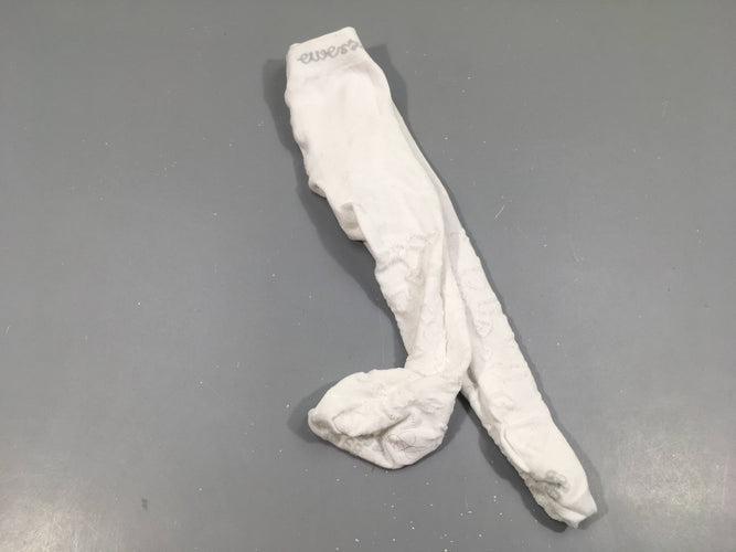 Collants blancs texturés coeurs (68cm), moins cher chez Petit Kiwi