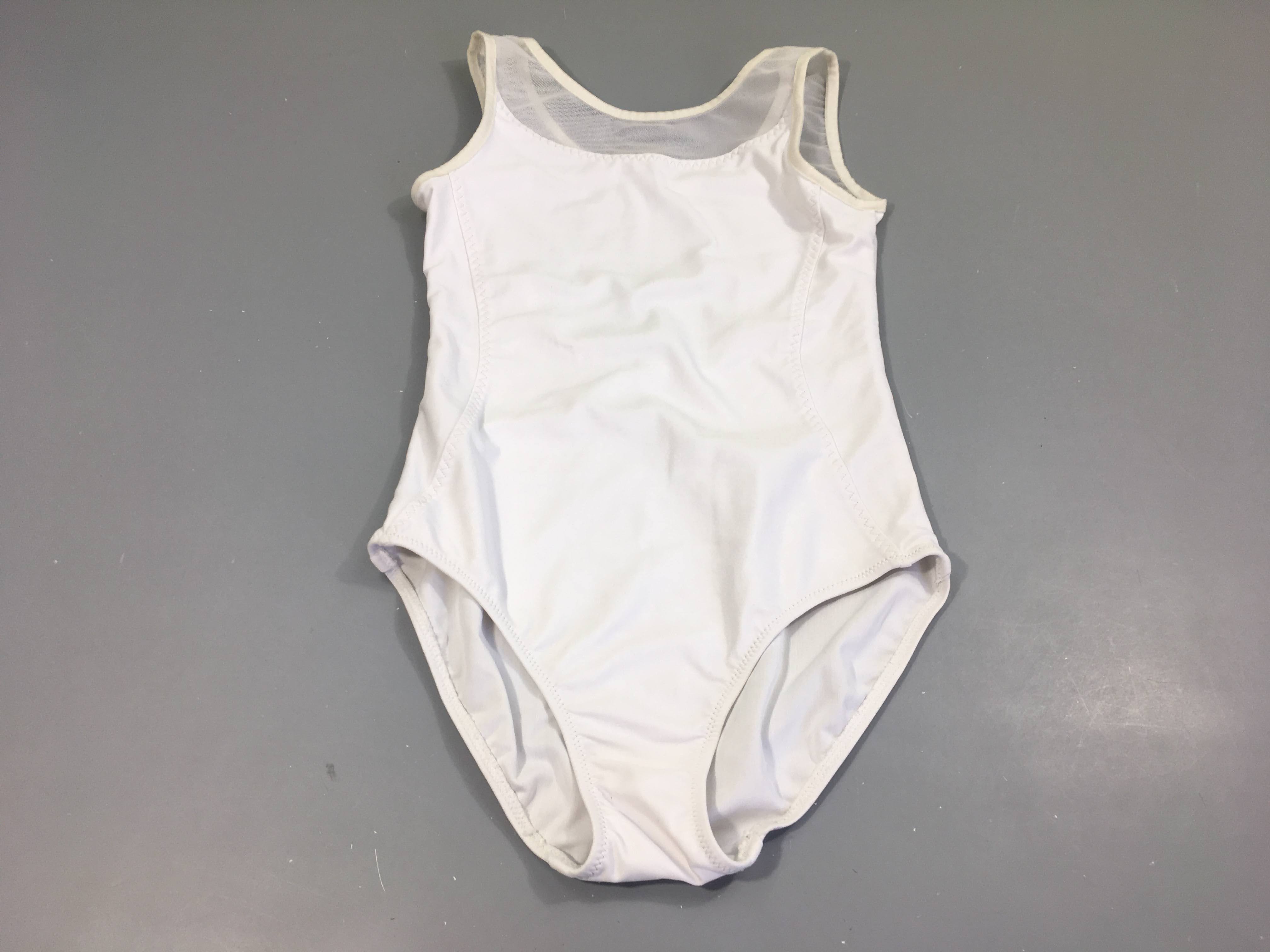 Maillot de danse/gym blanc Taille estimée