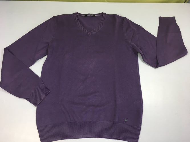 Pull col V mauve, moins cher chez Petit Kiwi