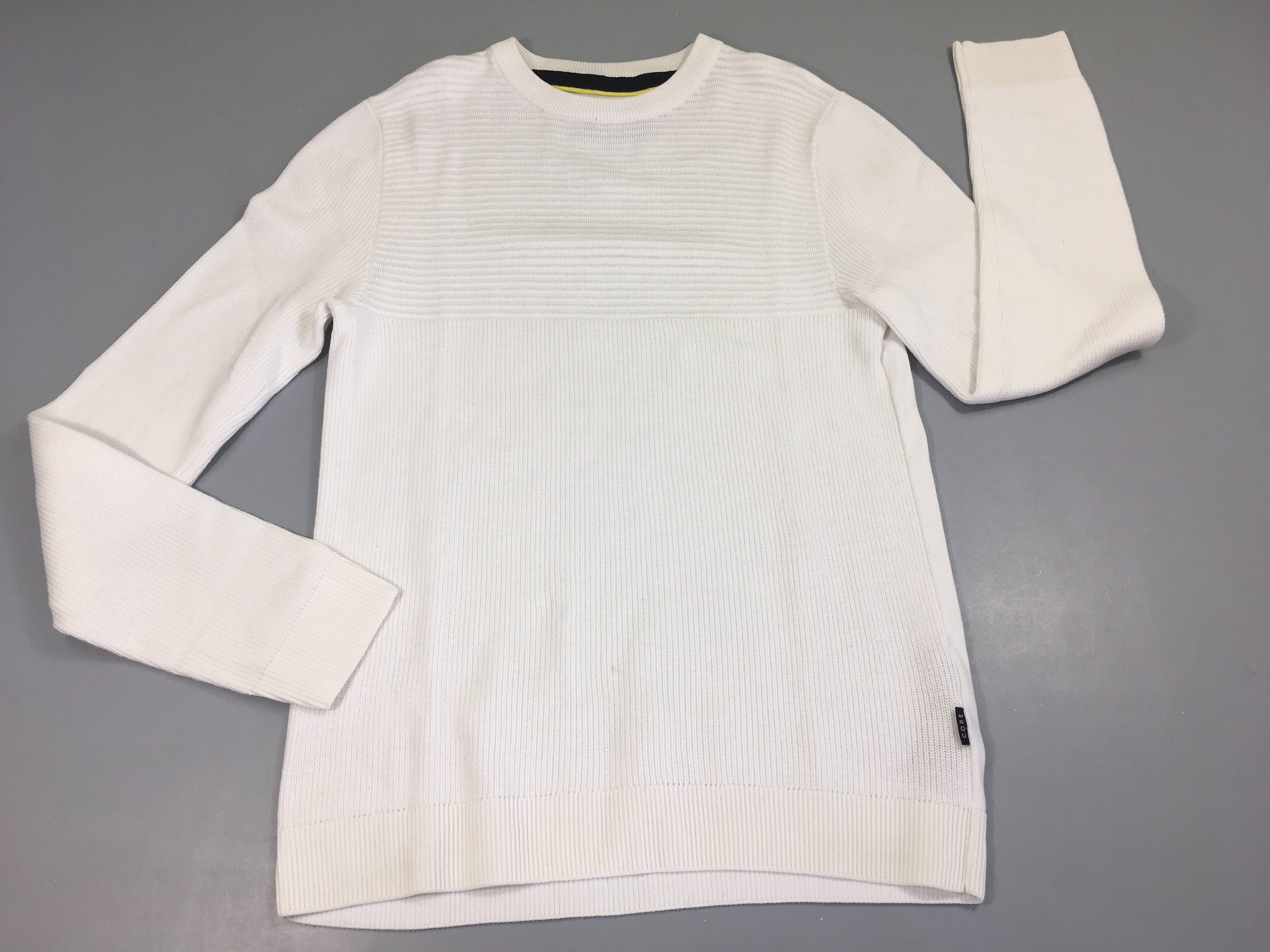 Pull blanc texturé