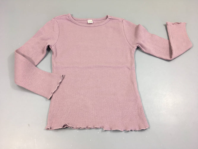T-shirt m.l côtelé lilas, moins cher chez Petit Kiwi