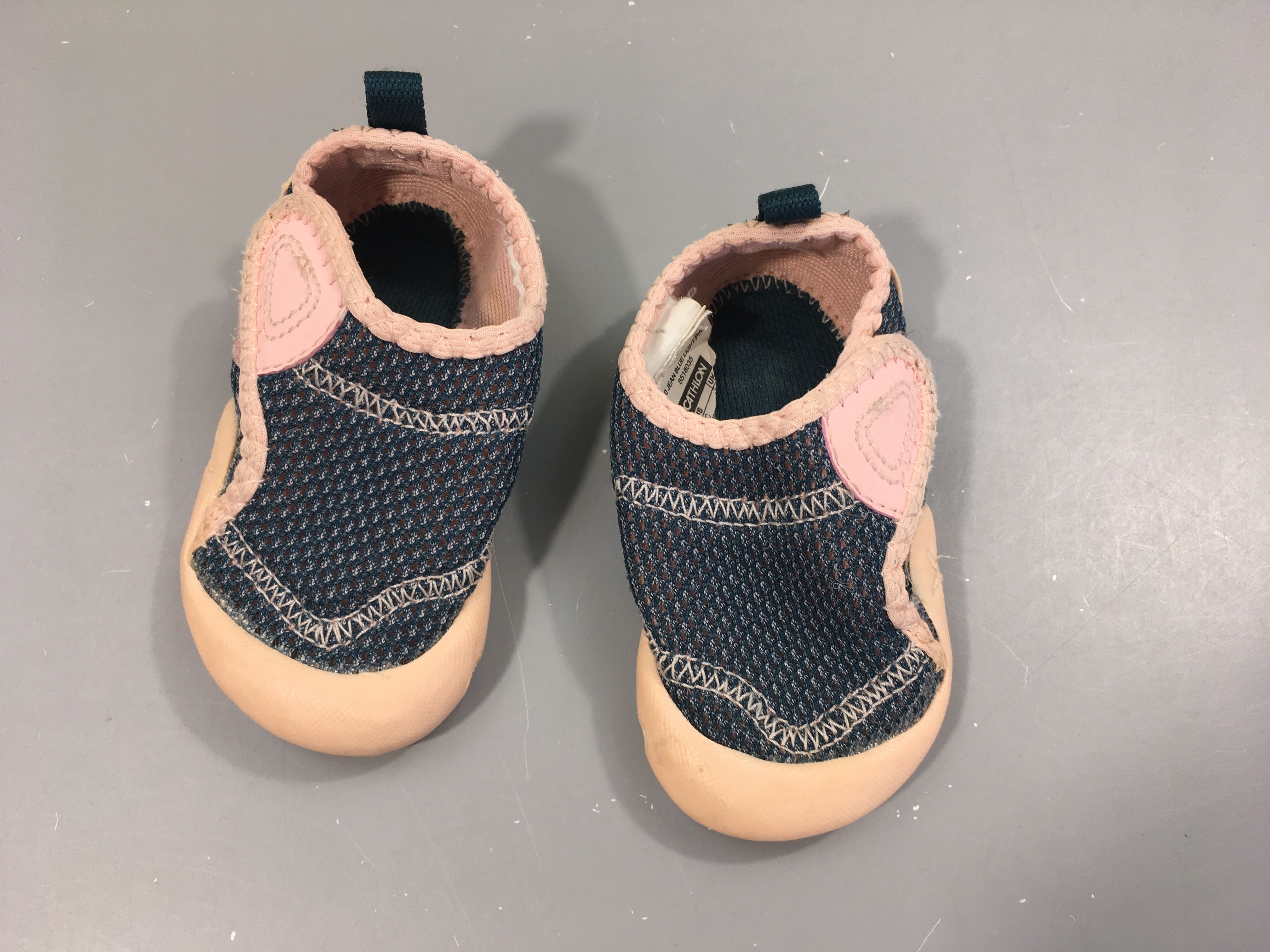 Chaussons antidérapant et respirant bleu/rose, 22