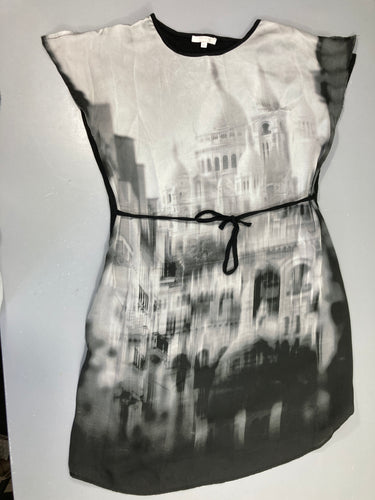 Robe m.c satiné noir/blanc ville, moins cher chez Petit Kiwi