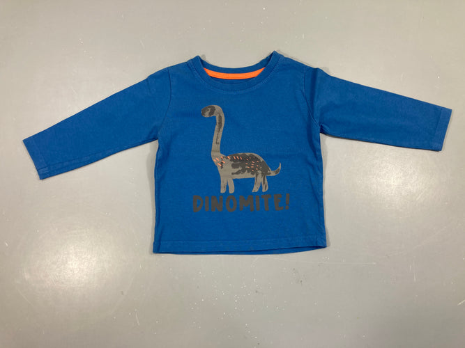 T-shirt m.l bleu Dino, moins cher chez Petit Kiwi