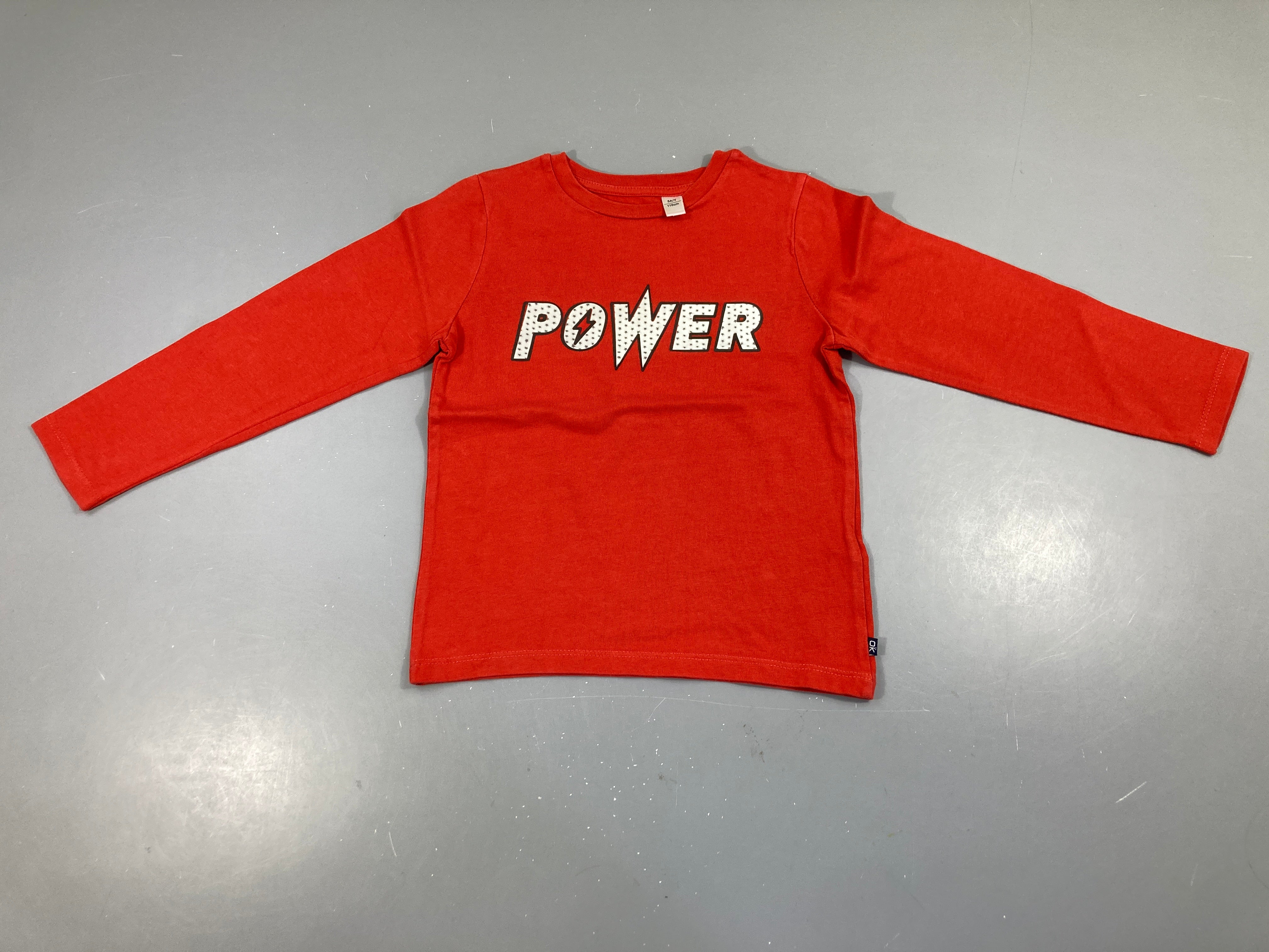 T-shirt m.l rouge  Power