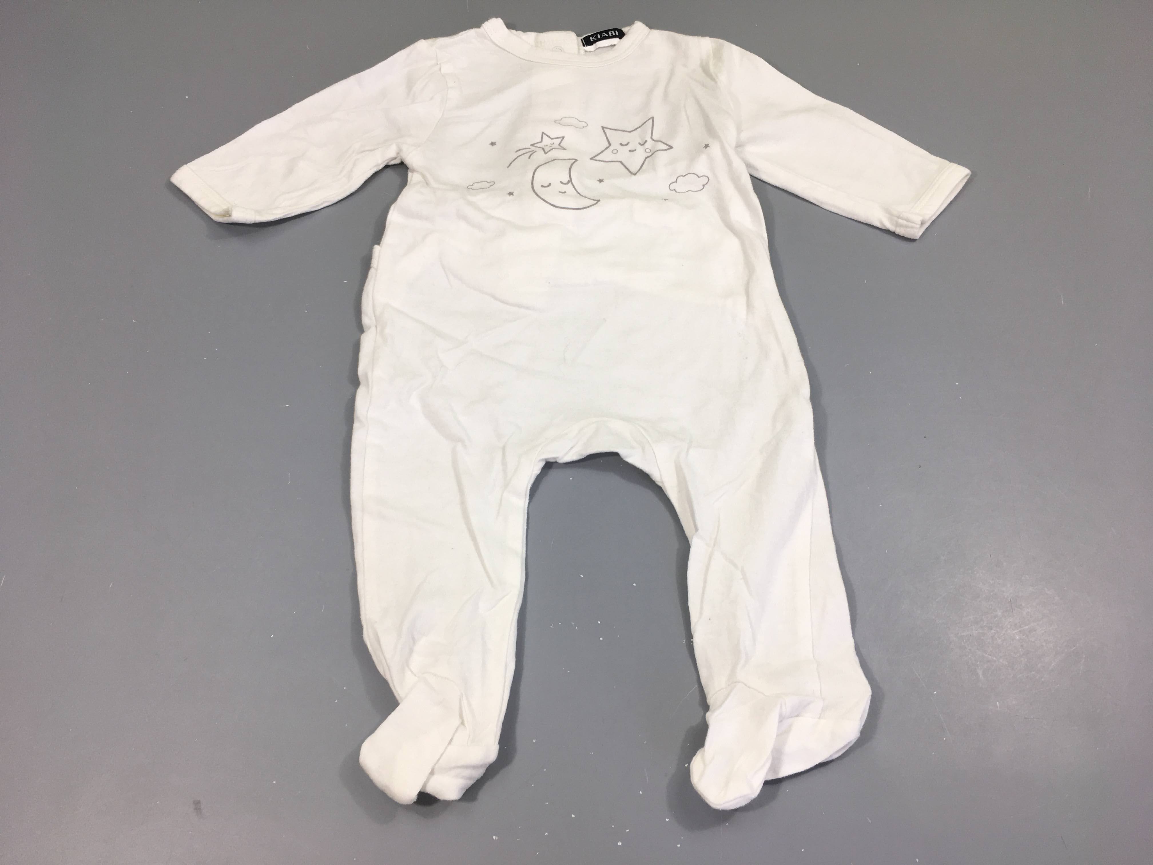 Pyjama jersey blanc étoiles