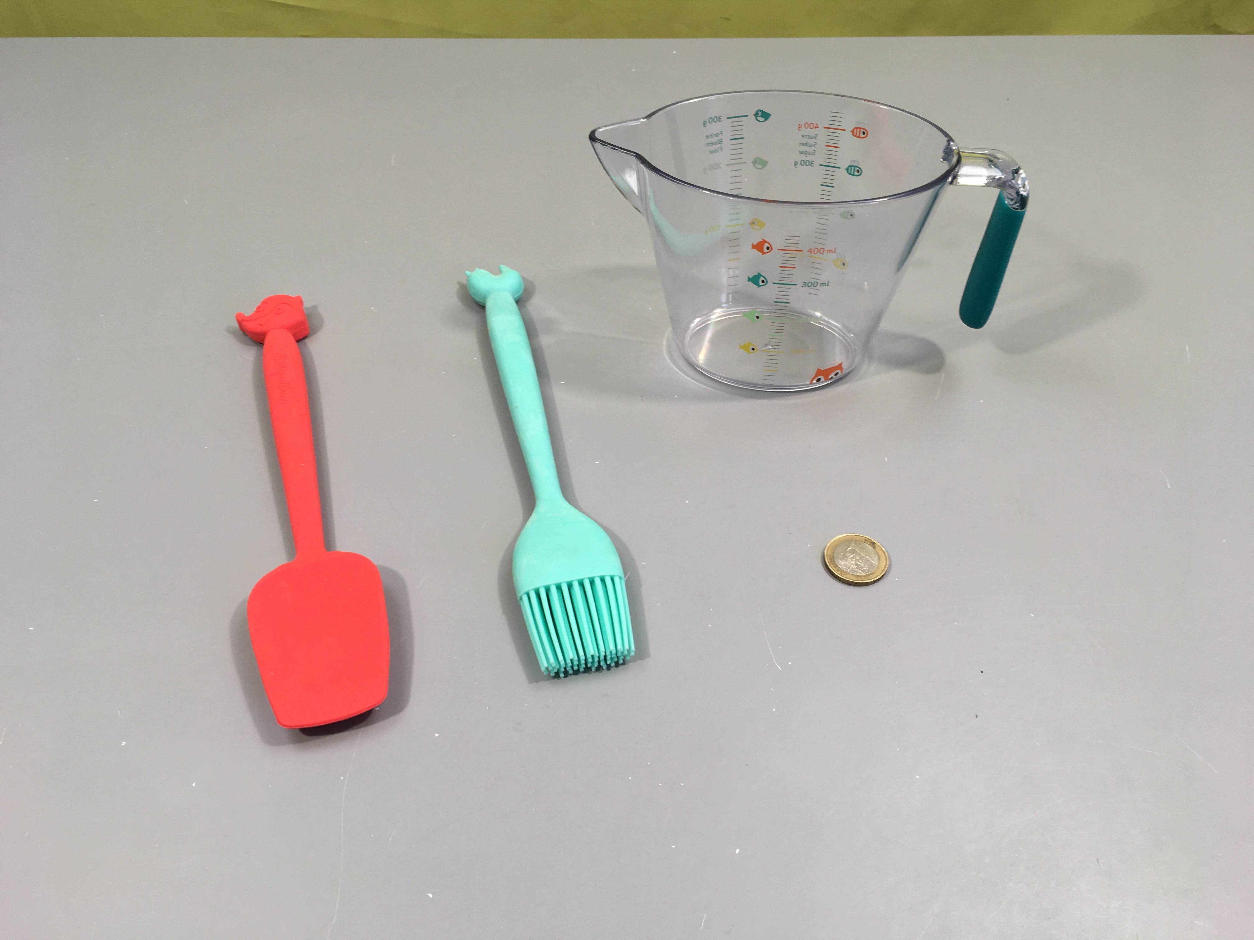 Bol mesureur Alice + 2 ustenciles de cuisine en silicone Marius et Alice