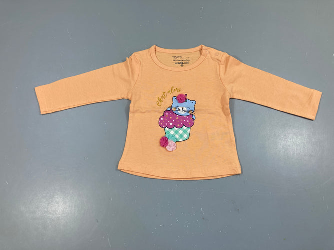 T-shirt m.l orange Chat alors, moins cher chez Petit Kiwi