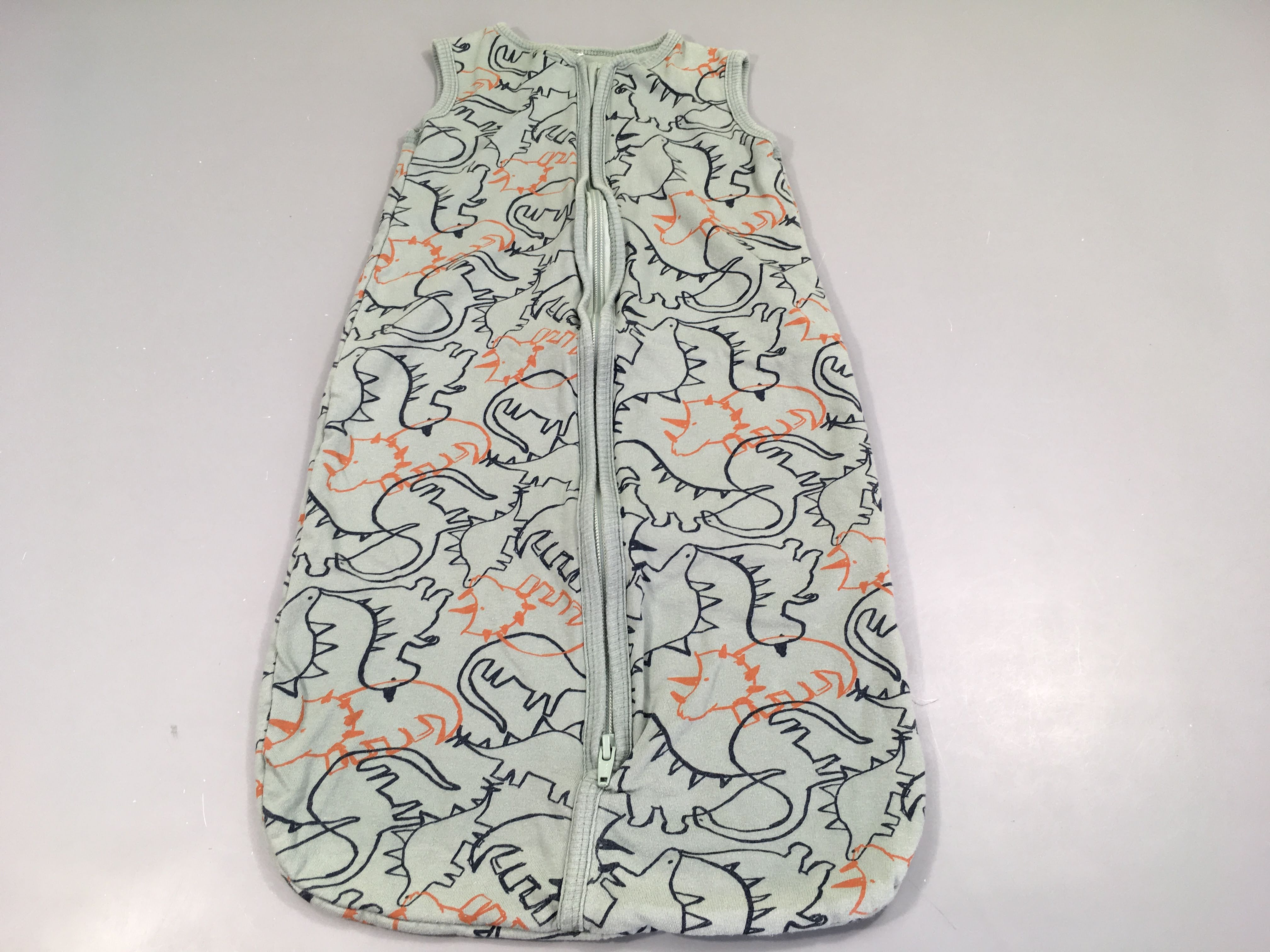 Sac de couchage s.m molleton bleu dinos, un peu bouloché