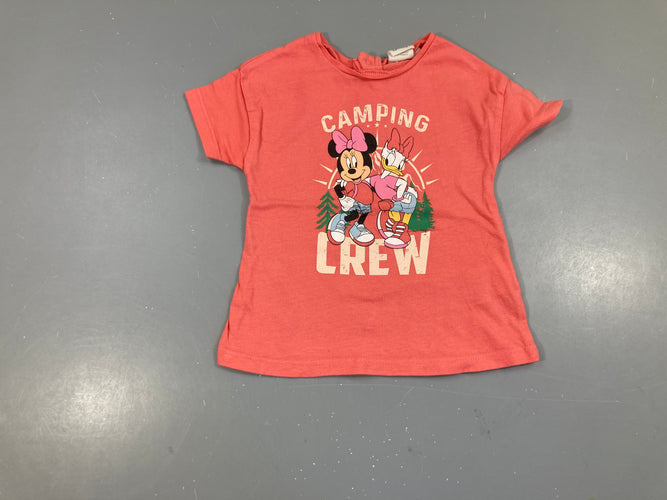T-shirt m.c rose Disney Camping, moins cher chez Petit Kiwi