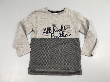 T-shirt m.l gris chiné All right