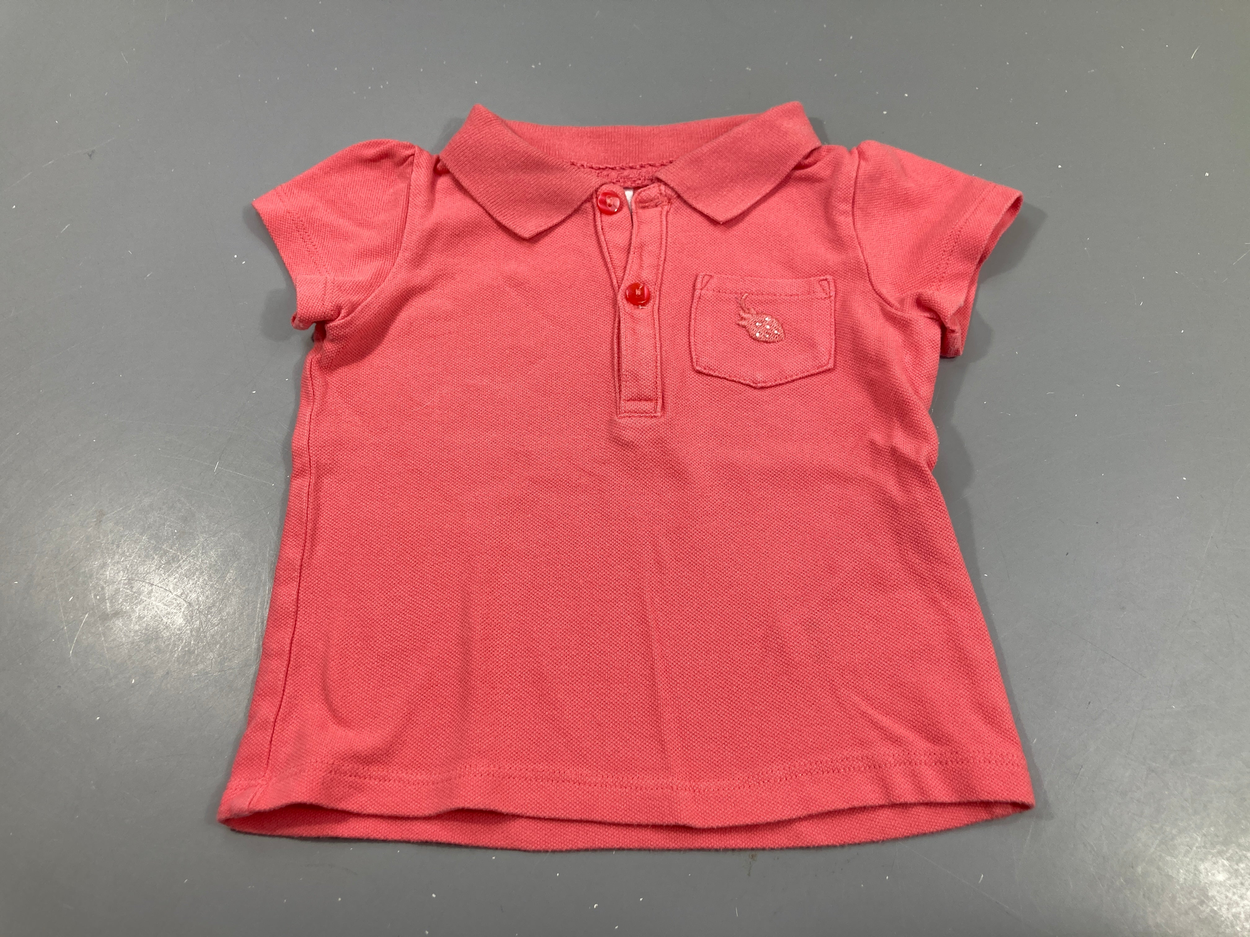 Polo m.c rose ananas poche