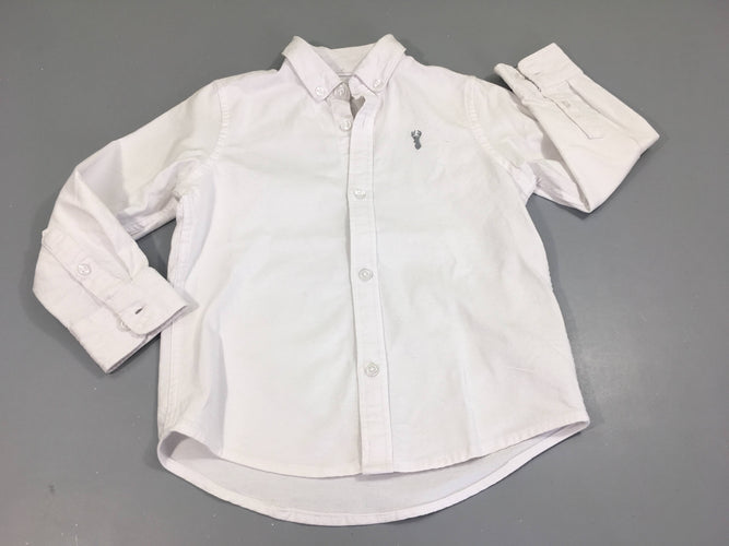 Chemise m.l blanche, moins cher chez Petit Kiwi