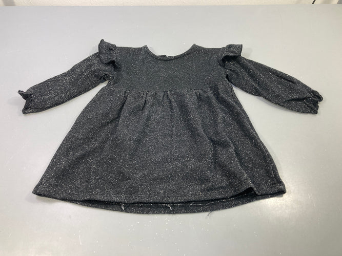 Robe m.l mailles grise foncé pailletée, moins cher chez Petit Kiwi