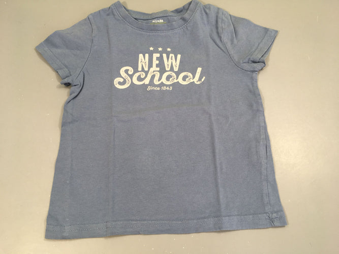 T-shirt m.c bleu School, moins cher chez Petit Kiwi