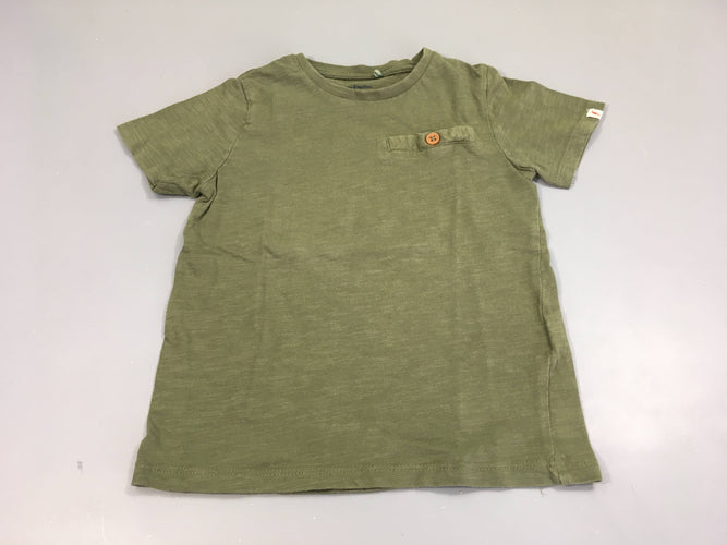 T-shirt m.c vert flammé poche, moins cher chez Petit Kiwi