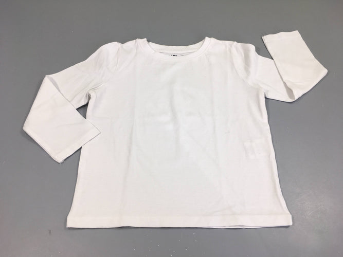 T-shirt m.l blanc, moins cher chez Petit Kiwi