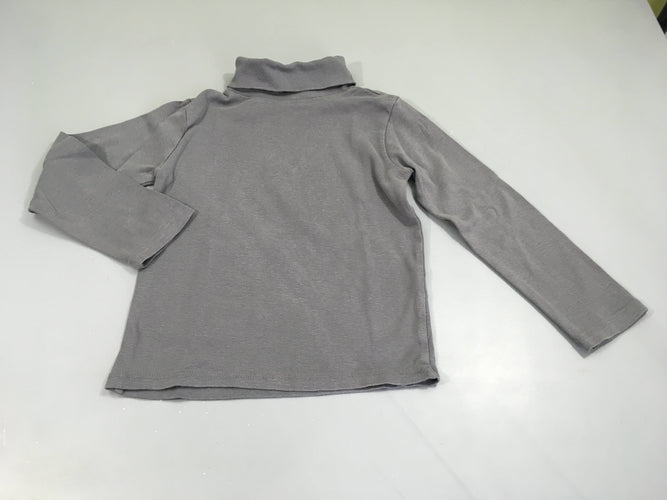 T-shirt col roulé gris, légèrement. bouloché, moins cher chez Petit Kiwi
