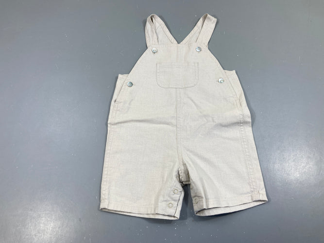 Salopette beige 55%Lin 45%coton, moins cher chez Petit Kiwi