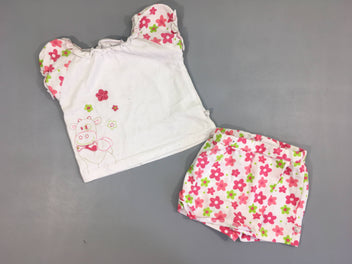 T-shirt m.c blanc Lola + short jersey