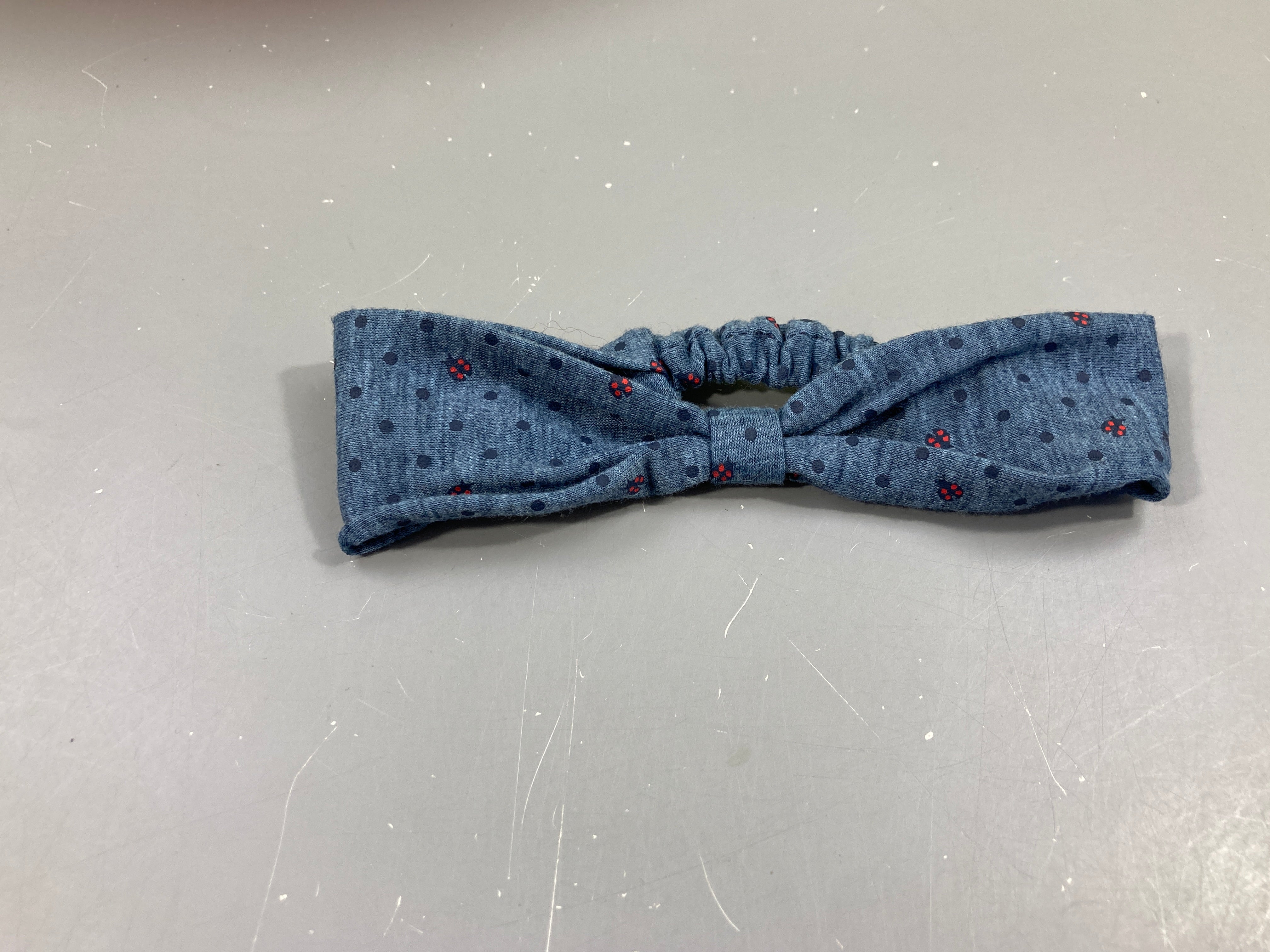 Bandeau jersey blei chiné pois