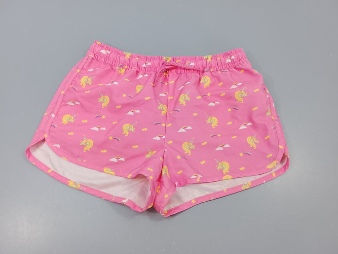 Short rose, motifs licornes, moins cher chez Petit Kiwi