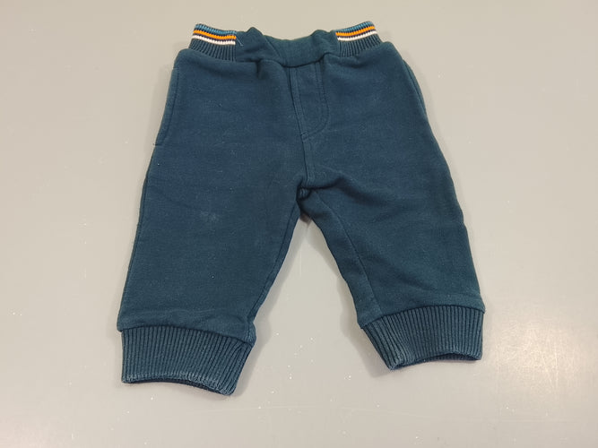 Pantalon jogging bleu marine taille et chevilles élastiques, moins cher chez Petit Kiwi