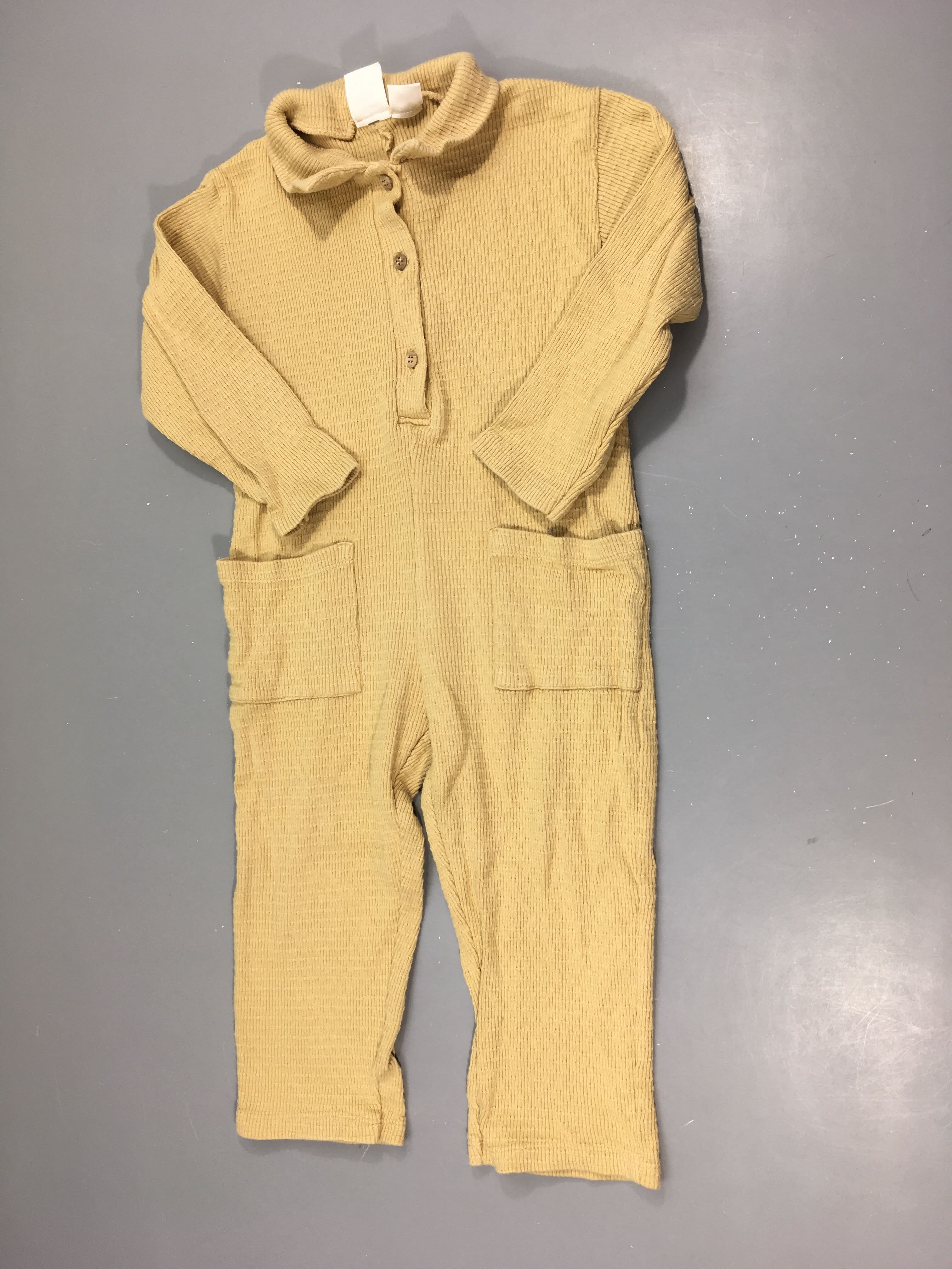 Combinaison m.l molleton col beige côtelé