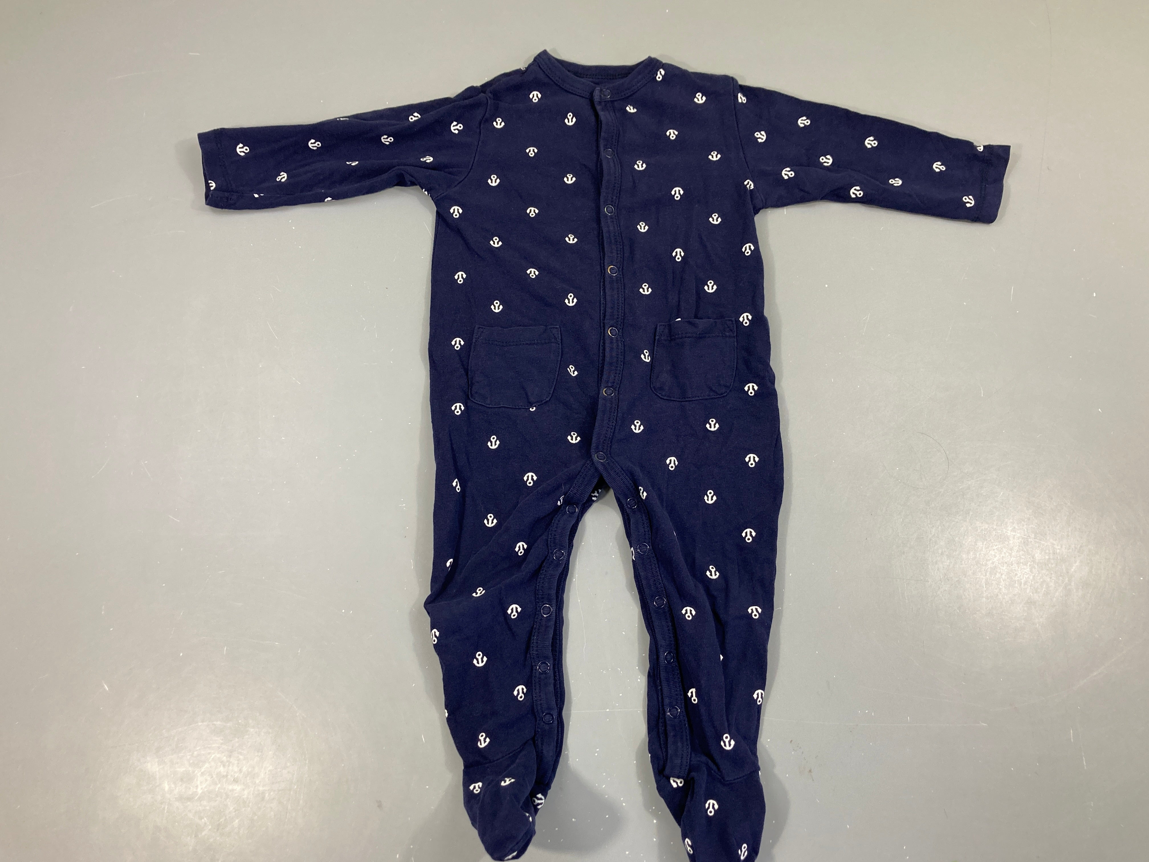 Pyjama jersey bleu foncé ancres