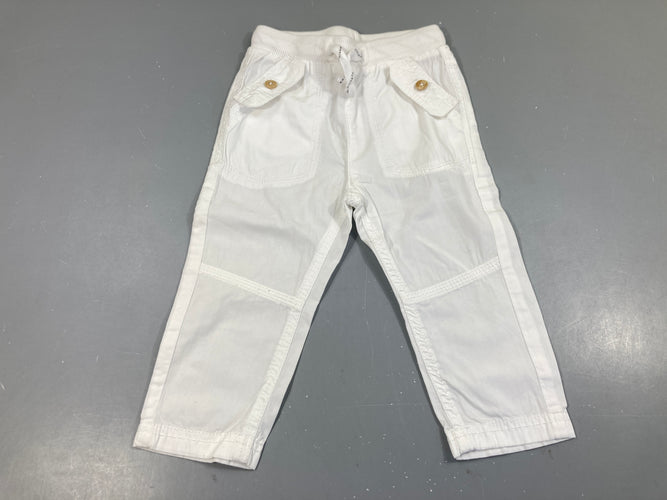Pantalon léger blanc, moins cher chez Petit Kiwi