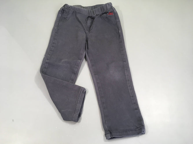 Pantalon gris foncé, décoloré, moins cher chez Petit Kiwi